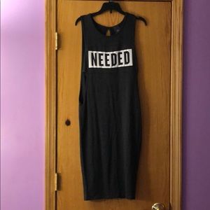 Last One‼️Gray Fitted Dress “Needed”  NWOT